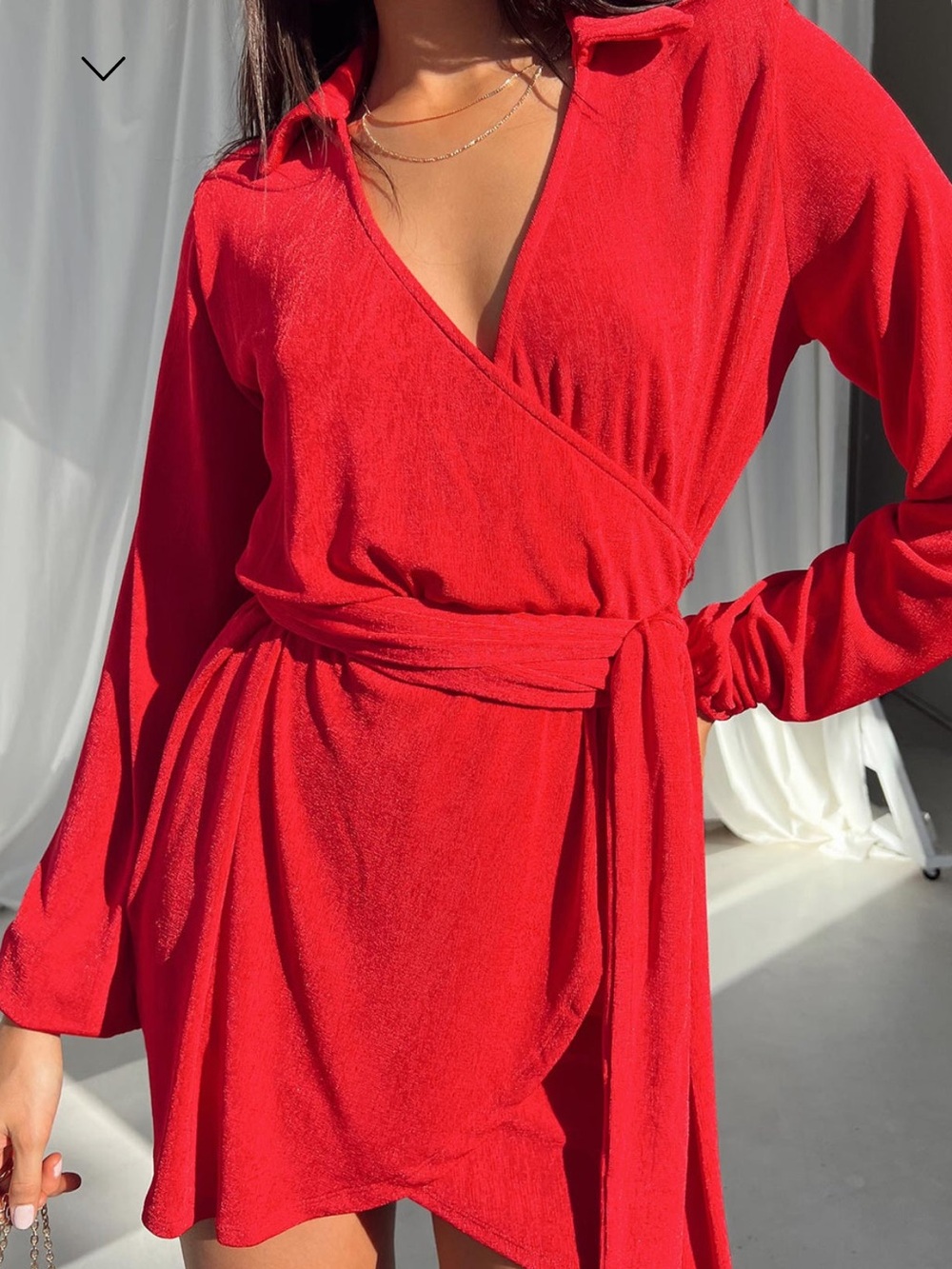 Princess Polly Wrap Mini Dress - Elegant V-Neck Tie Waist